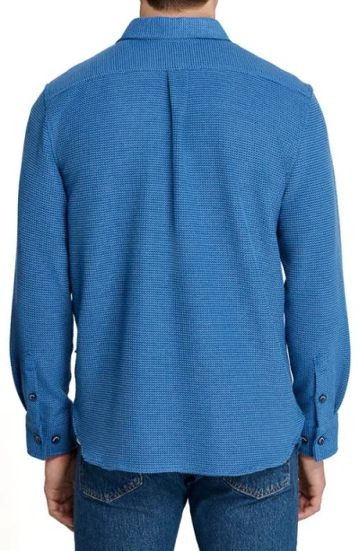 Construct Slim Fit Shirt Jacket In Blue