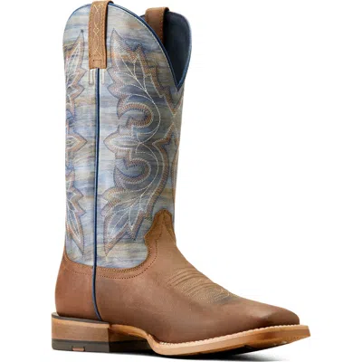 Ariat Sport Latigo Square Toe Roper Heel Boot In Brown