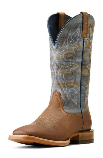 Ariat Sport Latigo Square Toe Roper Heel Boot In Brown