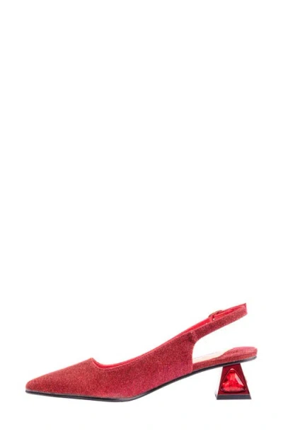 Lady Couture Ruby Slingback Pump In Red