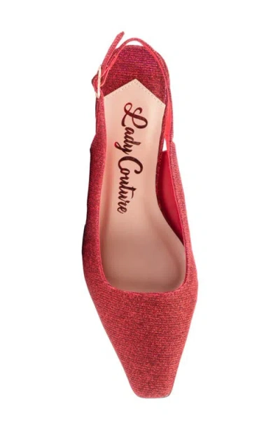 Lady Couture Ruby Slingback Pump In Red