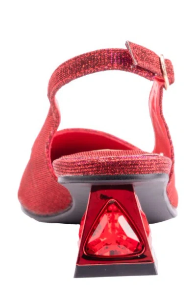 Lady Couture Ruby Slingback Pump In Red