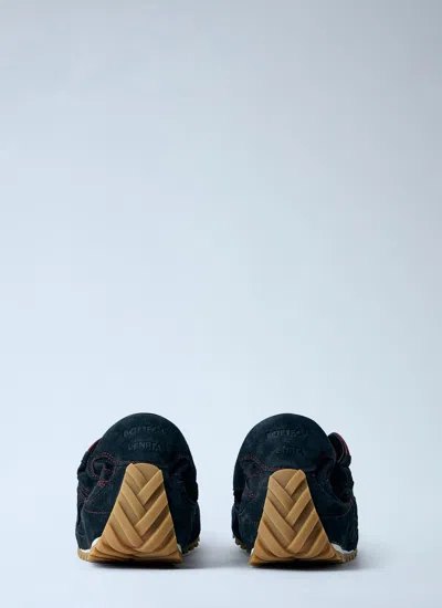 Bottega Veneta Black Fabric And Suede Orbit Flash Sneakers In Black