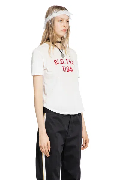 Ann Demeulemeester Floor Micro T-shirt In White