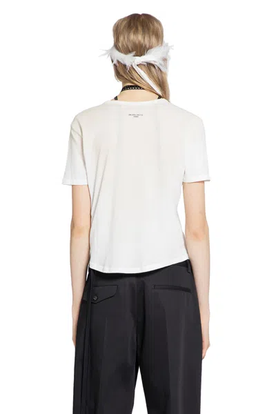 Ann Demeulemeester Floor Micro T-shirt In White