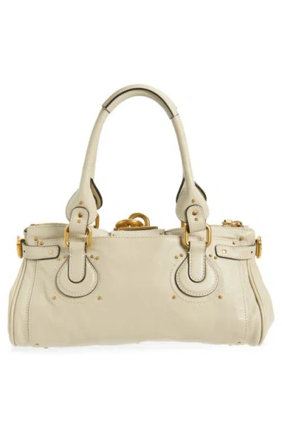 Chloé Paddington Embellished Textured-leather Tote In Pink