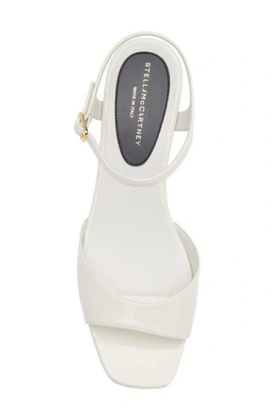 Stella Mccartney White Ankle-strap Wedges In Neutral