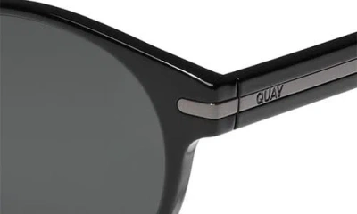 Quay 52mm Slow Mo Polarized Round Sunglasses In Black