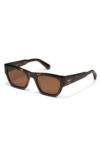 Quay Nice Try 54mm Square Sunglasses In Brown