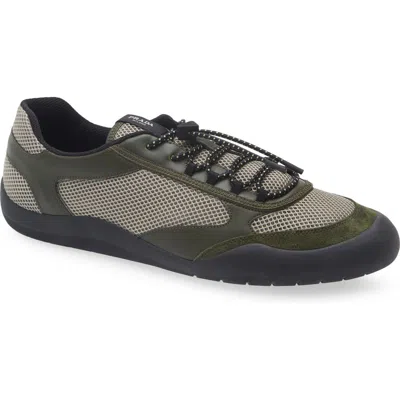 Prada Sneakers Speedrock In Leather And Mesh Fabric In Multi