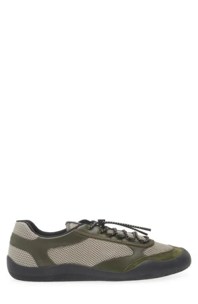 Prada Sneakers Speedrock In Leather And Mesh Fabric In Multi