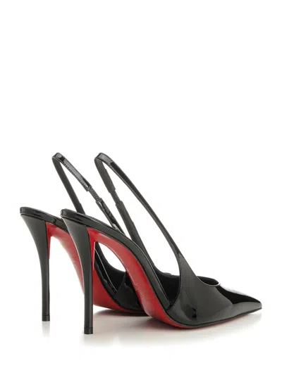 Christian Louboutin Miss Z Sling Patent Leather Slingback Pumps 100 In Black