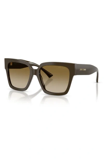 Jimmy Choo 54mm Gradient Square Sunglasses In Brown