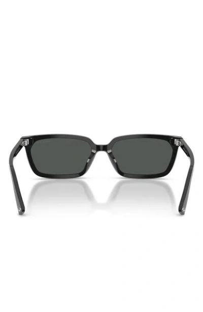 Jimmy Choo 55mm Rectangular Sunglasses In Black