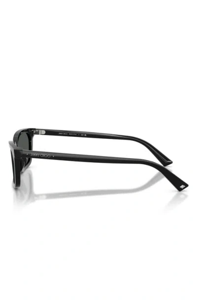 Jimmy Choo 55mm Rectangular Sunglasses In Black