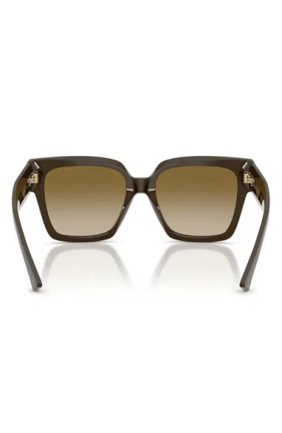 Jimmy Choo 54mm Gradient Square Sunglasses In Brown