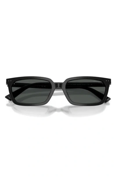 Jimmy Choo 55mm Rectangular Sunglasses In Black