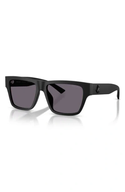 Jimmy Choo 54mm Rectangular Sunglasses In Black