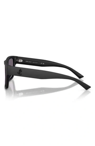 Jimmy Choo 54mm Rectangular Sunglasses In Black