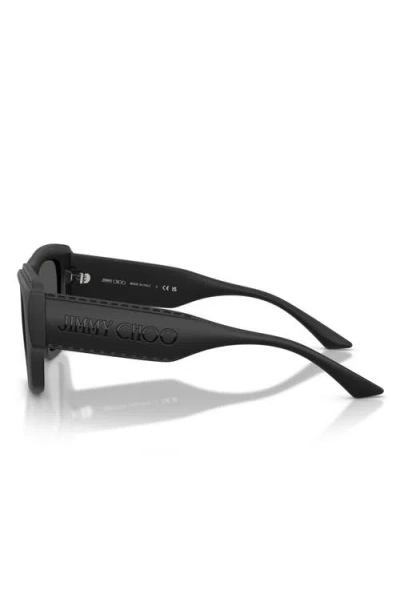 Jimmy Choo 54mm Rectangular Sunglasses In Black