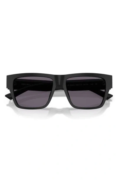 Jimmy Choo 54mm Rectangular Sunglasses In Black