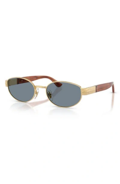 Persol 55mm Rectangular Sunglasses In Metallic