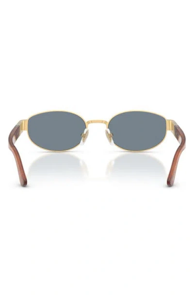 Persol 55mm Rectangular Sunglasses In Metallic