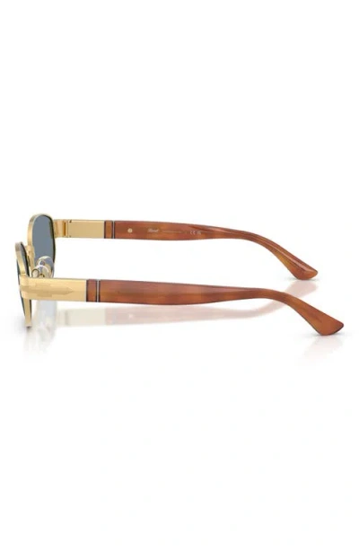 Persol 55mm Rectangular Sunglasses In Metallic