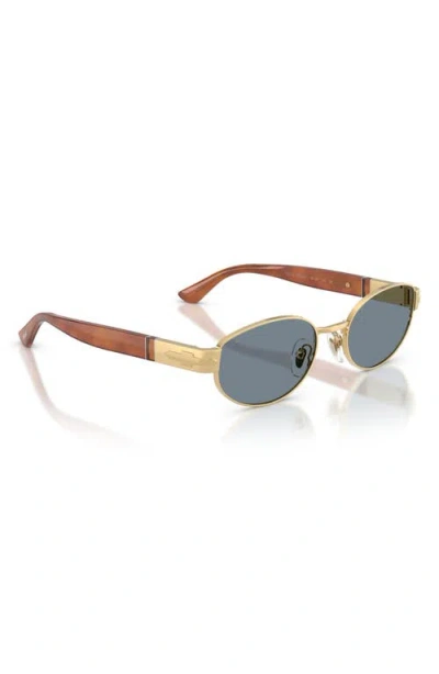 Persol 55mm Rectangular Sunglasses In Metallic