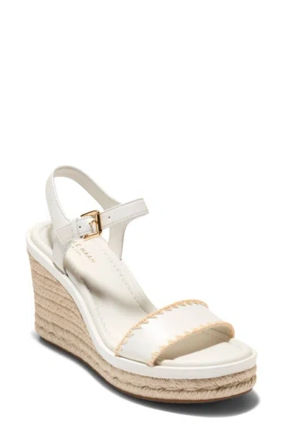 Cole Haan Cloudfeel Asbury Espadrille Wedge Sandals In White