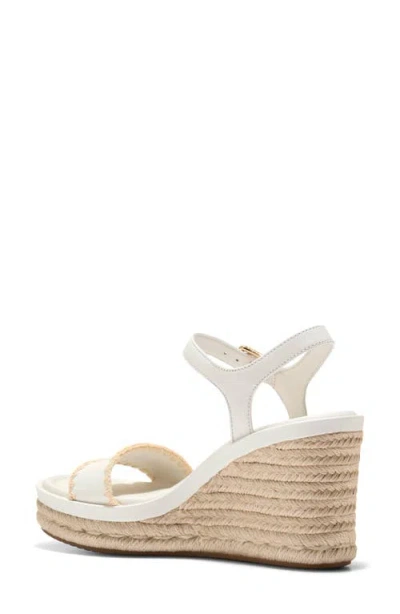 Cole Haan Cloudfeel Asbury Espadrille Wedge Sandals In White
