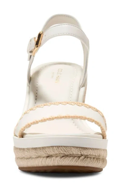 Cole Haan Cloudfeel Asbury Espadrille Wedge Sandals In White