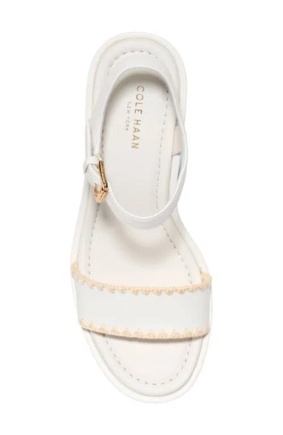Cole Haan Cloudfeel Asbury Espadrille Wedge Sandals In White
