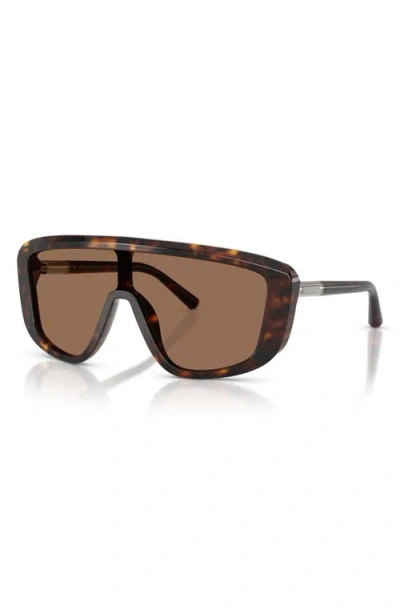 Dolce & Gabbana Dolce&gabbana 128mm Rectangular Shield Sunglasses In Neutral