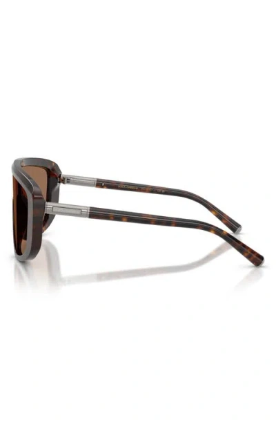 Dolce & Gabbana Dolce&gabbana 128mm Rectangular Shield Sunglasses In Neutral