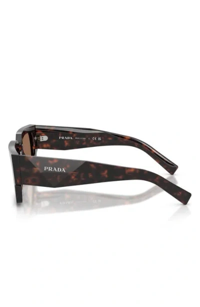 Prada 54mm Rectangular Sunglasses In Metallic