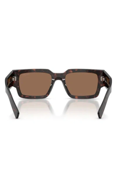 Prada 54mm Rectangular Sunglasses In Metallic
