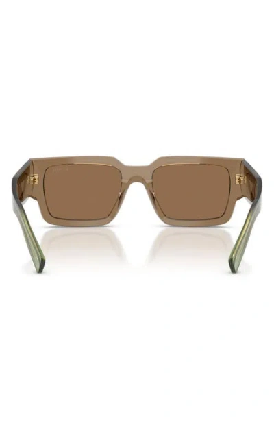 Prada 55mm Rectangular Sunglasses In Pattern