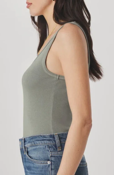 Splendid Fine Rib Scoop Neck Tank In Gray