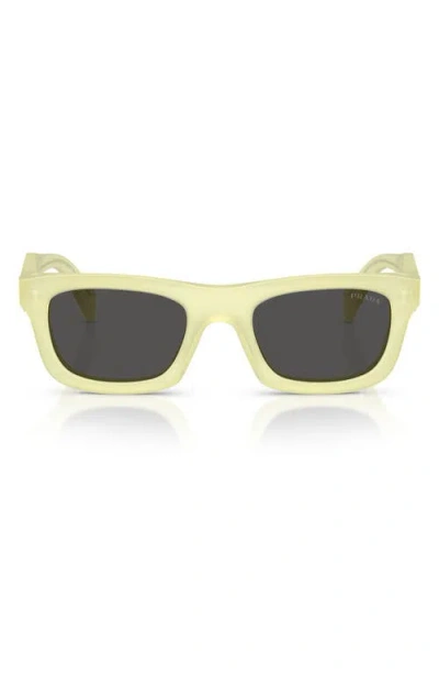 Prada Pillow Rectangle-frame Sunglasses In Yellow