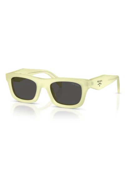 Prada Pillow Rectangle-frame Sunglasses In Yellow