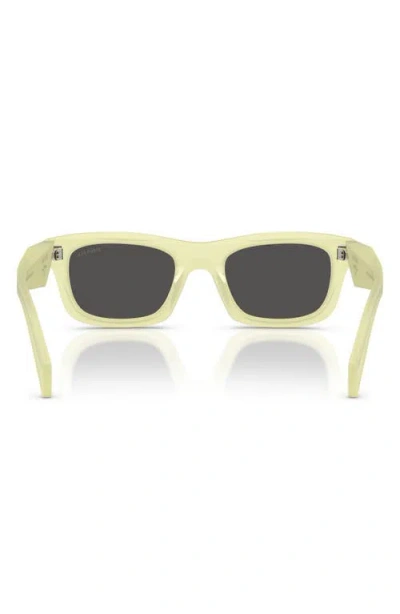 Prada Pillow Rectangle-frame Sunglasses In Yellow