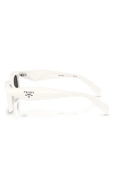 Prada 0pr D04su Acetate Rectangular Sunglasses In White