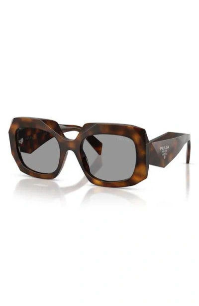 Prada 0pr B23s Oversized Square Tortoiseshell Sunglasses In Brown