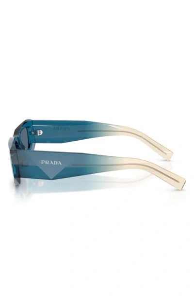 Prada 0pr B19s Angular Acetate Sunglasses In Blue