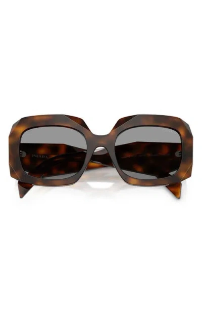 Prada 0pr B23s Oversized Square Tortoiseshell Sunglasses In Brown