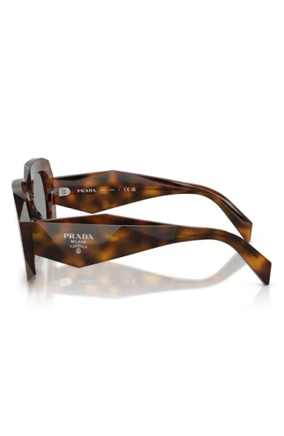 Prada 0pr B23s Oversized Square Tortoiseshell Sunglasses In Brown