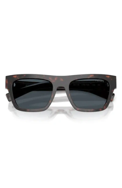 Prada Acetate Rectangular Sunglasses In Brown