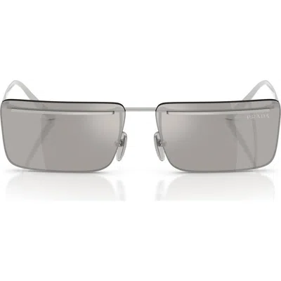 Prada Rectangle-frame Sunglasses In Gray