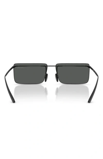 Prada 60mm Rectangular Sunglasses In Black